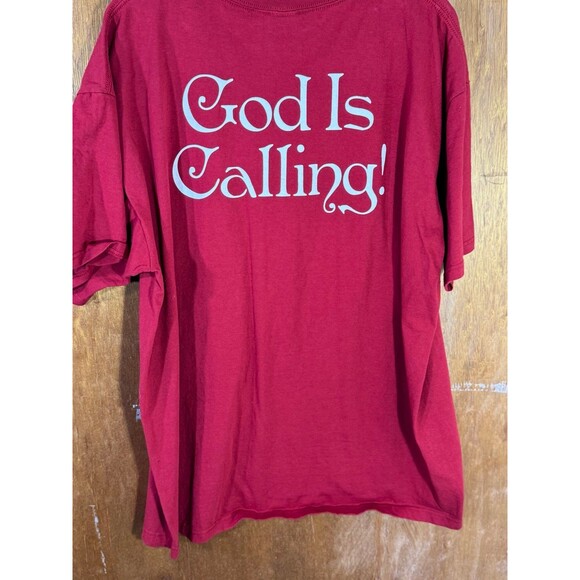 Vintage Listen God Is Calling Religious Religion Cross Shirt XXL - Picture 8 of 9